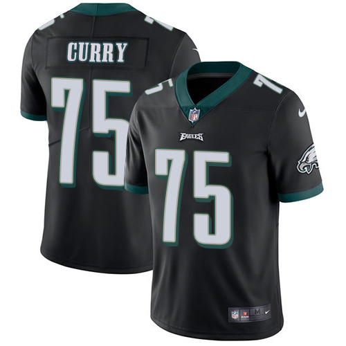 Nike Eagles #75 Vinny Curry Black Alternate Men's Stitched NFL Vapor Untouchable Limited Jersey